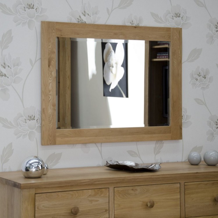 Solid oak dresser with mirror deals